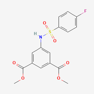molecular formula C16H14FNO6S B3440469 dimethyl 5-{[(4-fluorophenyl)sulfonyl]amino}isophthalate CAS No. 321531-71-9