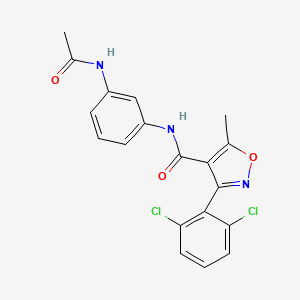 molecular formula C19H15Cl2N3O3 B3440478 N-[3-(acetylamino)phenyl]-3-(2,6-dichlorophenyl)-5-methyl-4-isoxazolecarboxamide 