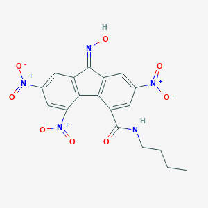 molecular formula C18H15N5O8 B344048 N-butyl-9-(hydroxyimino)-2,5,7-trisnitro-9H-fluorene-4-carboxamide 