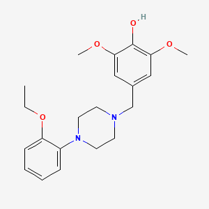 molecular formula C21H28N2O4 B3440495 4-{[4-(2-ethoxyphenyl)-1-piperazinyl]methyl}-2,6-dimethoxyphenol 