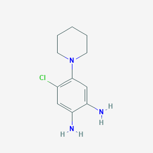 molecular formula C11H16ClN3 B3440521 4-chloro-5-(1-piperidinyl)-1,2-benzenediamine 