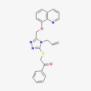 2-({4-allyl-5-[(8-quinolinyloxy)methyl]-4H-1,2,4-triazol-3-yl}thio)-1-phenylethanone