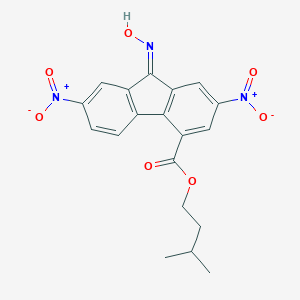 molecular formula C19H17N3O7 B344053 isopentyl 9-(hydroxyimino)-2,7-bisnitro-9H-fluorene-4-carboxylate 