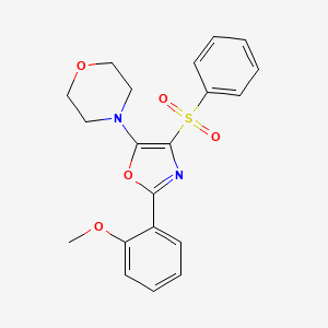 molecular formula C20H20N2O5S B3440535 4-[2-(2-methoxyphenyl)-4-(phenylsulfonyl)-1,3-oxazol-5-yl]morpholine 