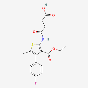 4-{[3-(ethoxycarbonyl)-4-(4-fluorophenyl)-5-methyl-2-thienyl]amino}-4-oxobutanoic acid