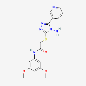2-{[4-amino-5-(3-pyridinyl)-4H-1,2,4-triazol-3-yl]thio}-N-(3,5-dimethoxyphenyl)acetamide