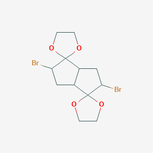 2',5'-Dibromo-1',2',3',3'a,4',5',6'a-octahydrodispiro[(1,3)-dioxolane-2,3'-pentalene-6',2''-(1,3)-dioxolane]