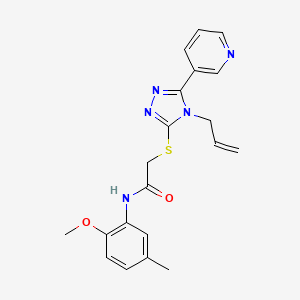 molecular formula C20H21N5O2S B3440570 2-{[4-allyl-5-(3-pyridinyl)-4H-1,2,4-triazol-3-yl]thio}-N-(2-methoxy-5-methylphenyl)acetamide CAS No. 578757-57-0