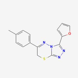 molecular formula C15H12N4OS B3440572 3-(2-furyl)-6-(4-methylphenyl)-7H-[1,2,4]triazolo[3,4-b][1,3,4]thiadiazine CAS No. 183536-46-1
