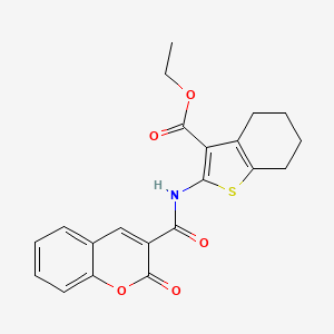 ethyl 2-{[(2-oxo-2H-chromen-3-yl)carbonyl]amino}-4,5,6,7-tetrahydro-1-benzothiophene-3-carboxylate