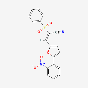 3-[5-(2-nitrophenyl)-2-furyl]-2-(phenylsulfonyl)acrylonitrile