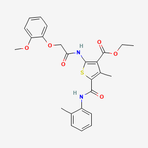 ethyl 2-{[(2-methoxyphenoxy)acetyl]amino}-4-methyl-5-{[(2-methylphenyl)amino]carbonyl}-3-thiophenecarboxylate