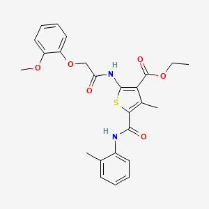 ETHYL 2-{[(2-METHOXYPHENOXY)ACETYL]AMINO}-4-METHYL-5-(2-TOLUIDINOCARBONYL)-3-THIOPHENECARBOXYLATE