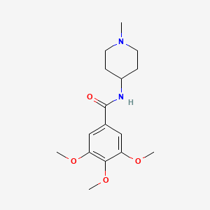 3,4,5-trimethoxy-N-(1-methyl-4-piperidinyl)benzamide