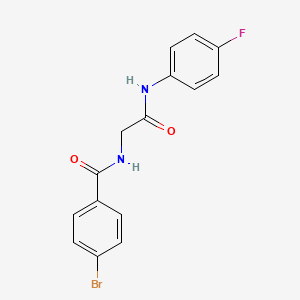 molecular formula C15H12BrFN2O2 B3440626 4-bromo-N-{2-[(4-fluorophenyl)amino]-2-oxoethyl}benzamide 