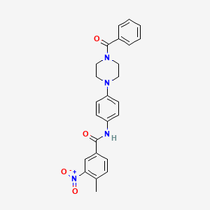 N-[4-(4-benzoyl-1-piperazinyl)phenyl]-4-methyl-3-nitrobenzamide