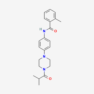 N-[4-(4-isobutyryl-1-piperazinyl)phenyl]-2-methylbenzamide