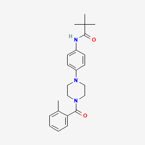 2,2-dimethyl-N-{4-[4-(2-methylbenzoyl)-1-piperazinyl]phenyl}propanamide