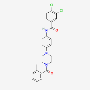 3,4-dichloro-N-{4-[4-(2-methylbenzoyl)-1-piperazinyl]phenyl}benzamide