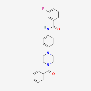 3-fluoro-N-(4-{4-[(2-methylphenyl)carbonyl]piperazin-1-yl}phenyl)benzamide