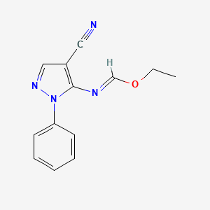 ethyl (4-cyano-1-phenyl-1H-pyrazol-5-yl)imidoformate