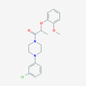 1-(3-chlorophenyl)-4-[2-(2-methoxyphenoxy)propanoyl]piperazine