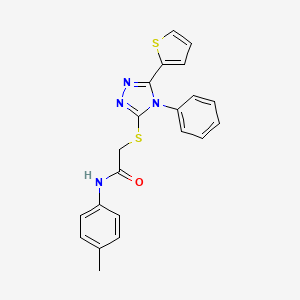 N-(4-methylphenyl)-2-{[4-phenyl-5-(2-thienyl)-4H-1,2,4-triazol-3-yl]thio}acetamide