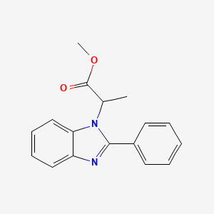 molecular formula C17H16N2O2 B3440724 methyl 2-(2-phenyl-1H-benzimidazol-1-yl)propanoate 