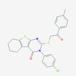 3-(4-chlorophenyl)-2-{[2-(4-methylphenyl)-2-oxoethyl]sulfanyl}-5,6,7,8-tetrahydro[1]benzothieno[2,3-d]pyrimidin-4(3H)-one