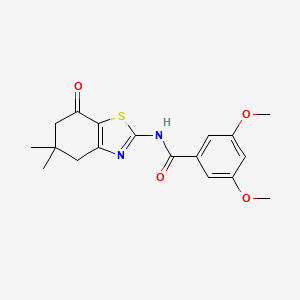 molecular formula C18H20N2O4S B3440757 N-(5,5-dimethyl-7-oxo-4,5,6,7-tetrahydro-1,3-benzothiazol-2-yl)-3,5-dimethoxybenzamide 