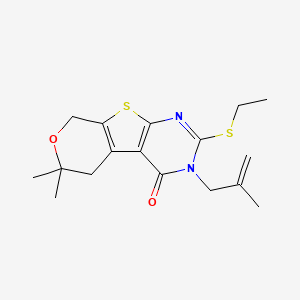 2-(ethylthio)-6,6-dimethyl-3-(2-methyl-2-propen-1-yl)-3,5,6,8-tetrahydro-4H-pyrano[4',3':4,5]thieno[2,3-d]pyrimidin-4-one