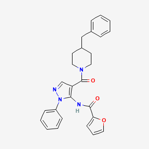 N-{4-[(4-benzyl-1-piperidinyl)carbonyl]-1-phenyl-1H-pyrazol-5-yl}-2-furamide