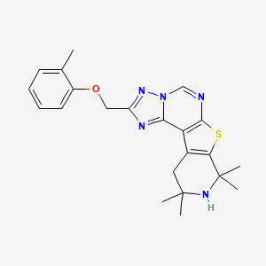 8,8,10,10-tetramethyl-2-[(2-methylphenoxy)methyl]-8,9,10,11-tetrahydropyrido[4',3':4,5]thieno[3,2-e][1,2,4]triazolo[1,5-c]pyrimidine