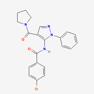 4-bromo-N-[1-phenyl-4-(1-pyrrolidinylcarbonyl)-1H-pyrazol-5-yl]benzamide