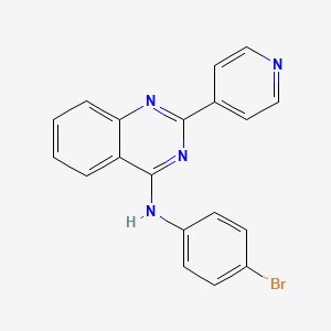 N-(4-bromophenyl)-2-(4-pyridinyl)-4-quinazolinamine