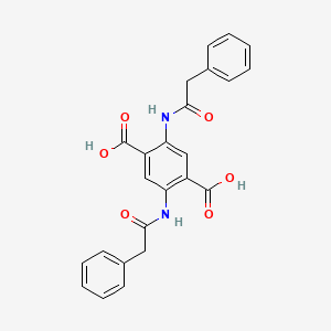 molecular formula C24H20N2O6 B3440816 2,5-bis[(phenylacetyl)amino]terephthalic acid CAS No. 339157-51-6