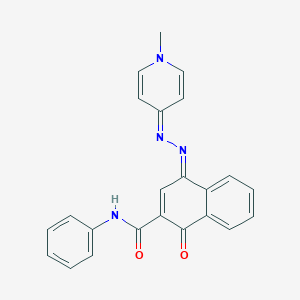 molecular formula C23H18N4O2 B344083 4-[(1-methyl-4(1H)-pyridinylidene)hydrazono]-1-oxo-N-phenyl-1,4-dihydro-2-naphthalenecarboxamide 