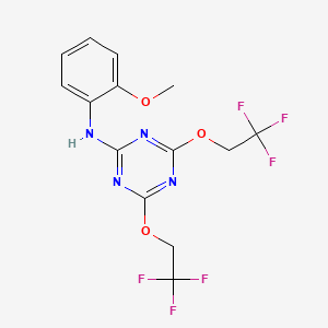 N-(2-methoxyphenyl)-4,6-bis(2,2,2-trifluoroethoxy)-1,3,5-triazin-2-amine