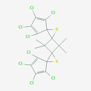 molecular formula C18H12Cl8S2 B344085 1,2,3,4,10,11,12,13-Octachloro-7,7,15,15-tetramethyl-14,16-dithiatetraspiro[4.0.1.0.49.18.16.15]hexadeca-1,3,10,12-tetraene 