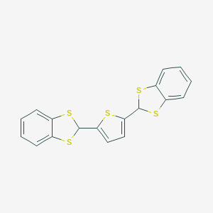 molecular formula C18H12S5 B344086 2-[5-(1,3-Benzodithiol-2-yl)-2-thienyl]-1,3-benzodithiole 