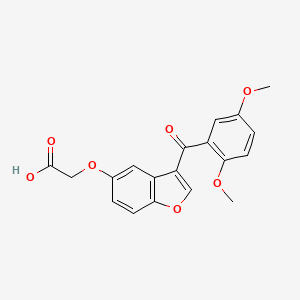 {[3-(2,5-dimethoxybenzoyl)-1-benzofuran-5-yl]oxy}acetic acid