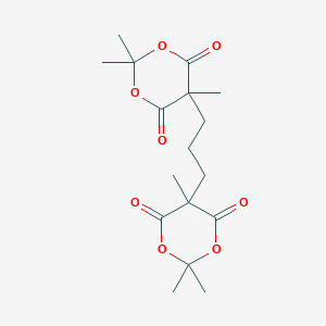 molecular formula C17H24O8 B344090 2,2,5-Trimethyl-5-[3-(2,2,5-trimethyl-4,6-dioxo-1,3-dioxan-5-yl)propyl]-1,3-dioxane-4,6-dione 