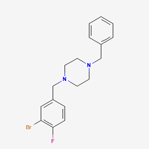 molecular formula C18H20BrFN2 B3440927 1-benzyl-4-(3-bromo-4-fluorobenzyl)piperazine CAS No. 414873-14-6