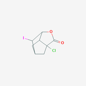 molecular formula C8H8ClIO2 B344093 6-Chloro-2-iodo-4-oxatricyclo[4.2.1.0~3,7~]nonan-5-one 