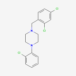 molecular formula C17H17Cl3N2 B3440930 1-(2-chlorophenyl)-4-(2,4-dichlorobenzyl)piperazine 