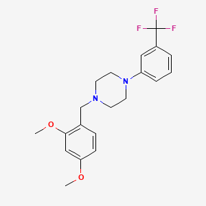 molecular formula C20H23F3N2O2 B3440945 1-(2,4-dimethoxybenzyl)-4-[3-(trifluoromethyl)phenyl]piperazine 
