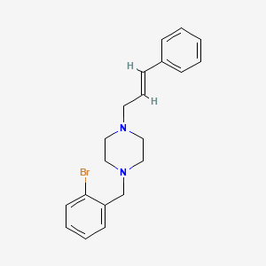molecular formula C20H23BrN2 B3440950 1-(2-bromobenzyl)-4-(3-phenyl-2-propen-1-yl)piperazine 