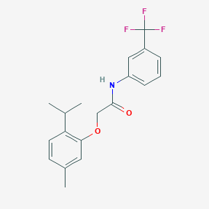 molecular formula C19H20F3NO2 B3440957 2-(2-isopropyl-5-methylphenoxy)-N-[3-(trifluoromethyl)phenyl]acetamide 