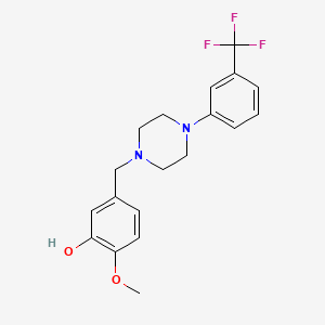 2-methoxy-5-({4-[3-(trifluoromethyl)phenyl]-1-piperazinyl}methyl)phenol