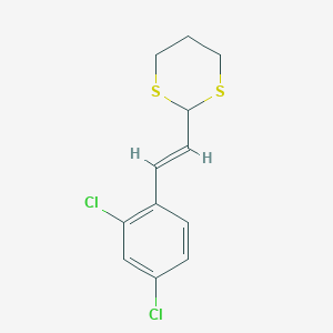 molecular formula C12H12Cl2S2 B344096 2-[2-(2,4-Dichlorophenyl)vinyl]-1,3-dithiane 